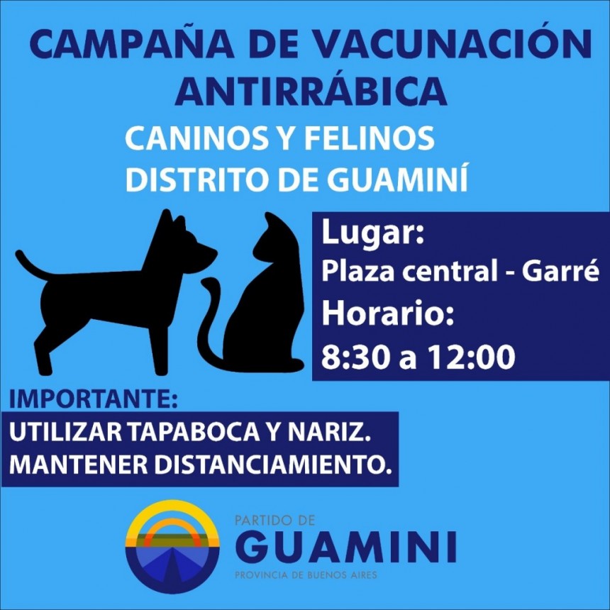 LLEGÓ A GARRÉ LA CAMPAÑA DE VACUNACIÓN ANTIRRÁBICA