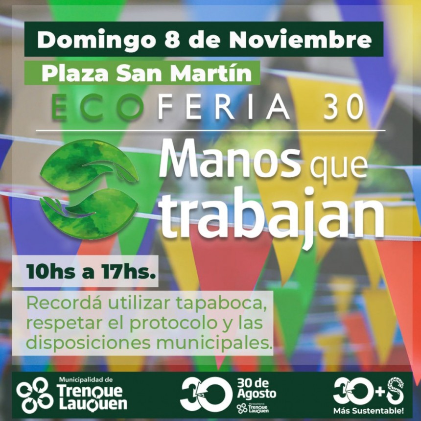 ESTE DOMINGO 8 DE NOVIEMBRE HABRÁ UNA NUEVA ECOFERIA 