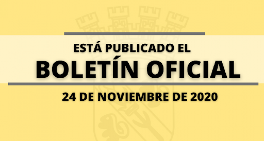 ESTÁ PUBLICADO EL BOLETÍN OFICIAL