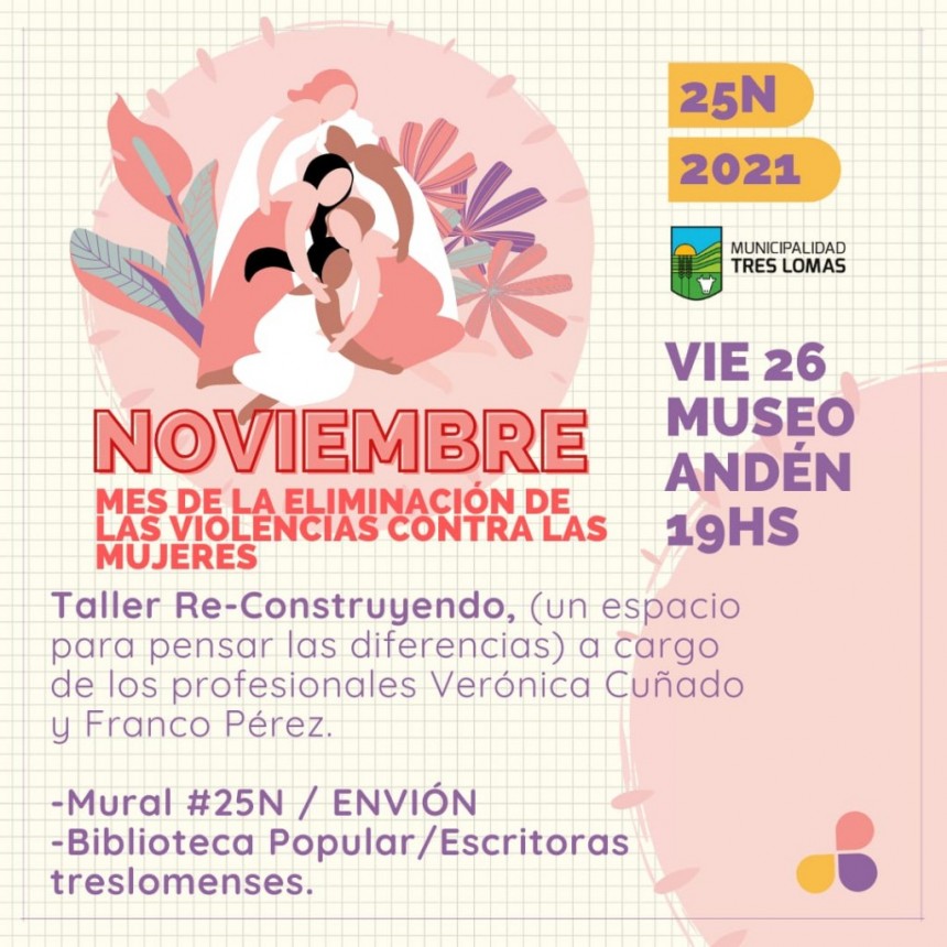25 DE NOVIEMBRE: DÍA INTERNACIONAL DE LA ELIMINACIÓN DE LAS VIOLENCIAS CONTRA LAS MUJERES.