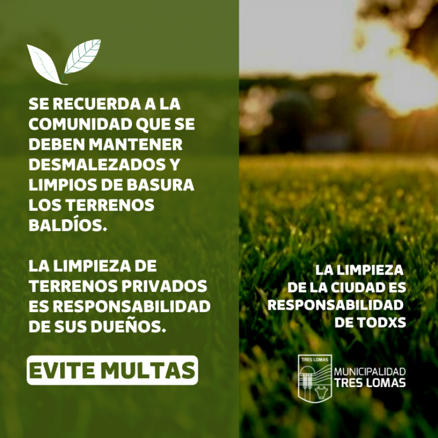 LIMPIEZA Y MANTENIMIENTO DE TERRENOS BALDÍOS
