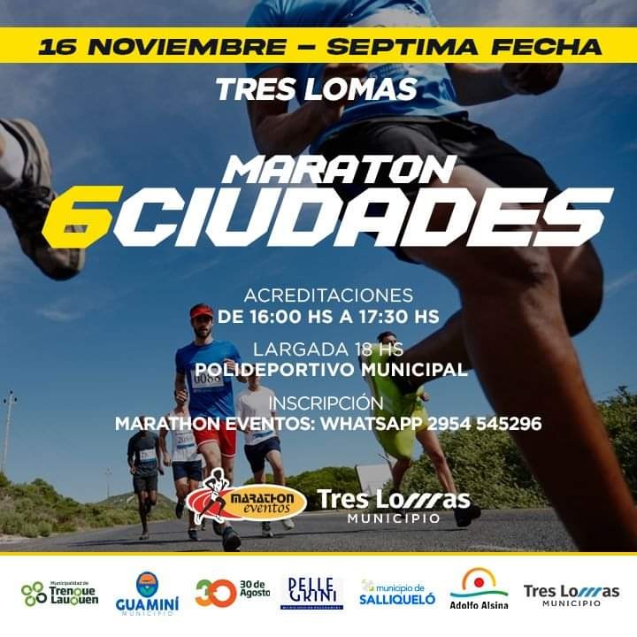 LA MARATÓN 6 CIUDADES SE CORRE EN TRES LOMAS