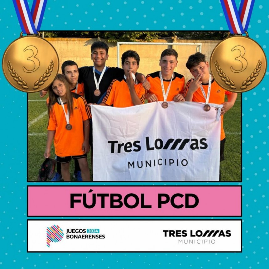 MEDALLA DE BRONCE PARA FÚTBOL PCD