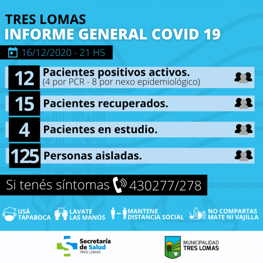SE REALIZARON DOS HISOPADOS Y SE RECIBIÓ UNA MUESTRA NEGATIVA