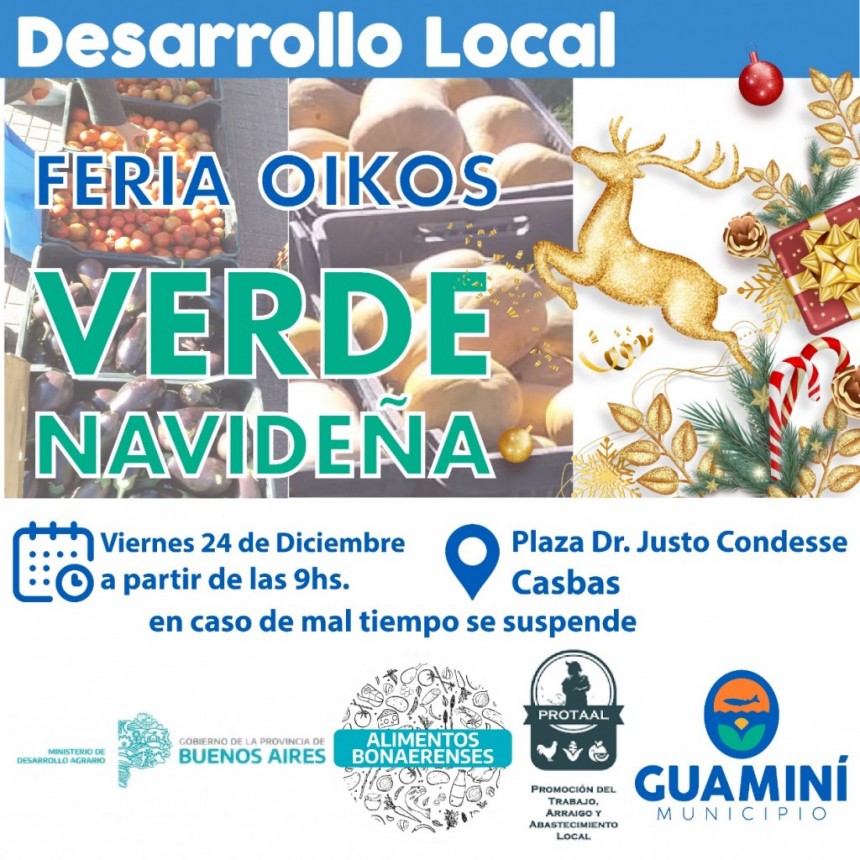 ESTE VIERNES 24 DE DICIEMBRE: NUEVA OIKOS VERDE EN CASBAS.