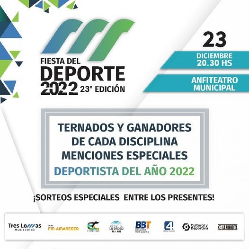 LLEGA LA 23º EDICIÓN DE LA FIESTA DEL DEPORTE TRESLOMENSE