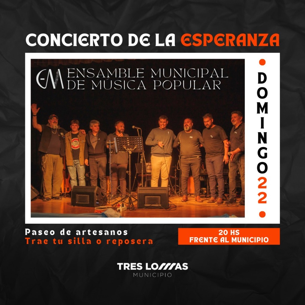 EL ENSAMBLE MUNICIPAL DE MÚSICA POPULAR SE PRESENTA EN EL CONCIERTO DE LA ESPERANZA