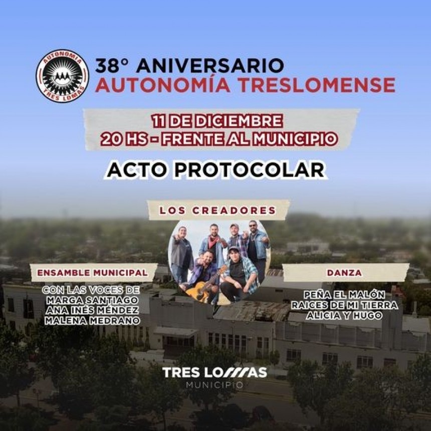 ACTO PROTOCOLAR Y FESTEJOS POR EL 38° ANIVERSARIO DE LA AUTONOMÍA