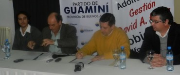 LOS MUNICIPIOS DE GUAMINÍ Y ADOLFO ALSINA FIRMARON UN CONVENIO DE COOPERACIÓN INSTITUCIONAL