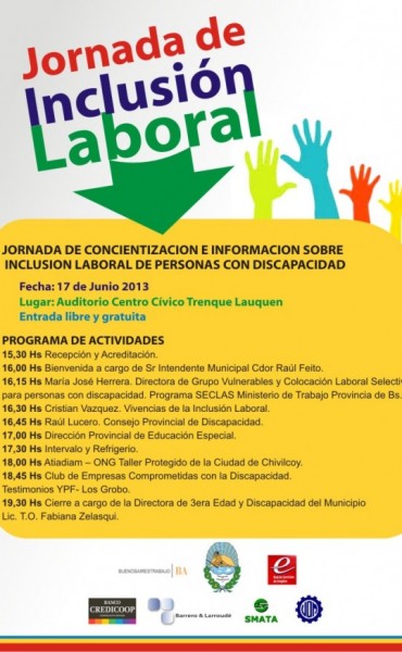 SE REALIZARA UNA JORNADA DE INFORMACION PARA LA INCLUSION LABORAL